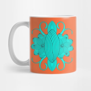 Abstract Doodle Flower Mug